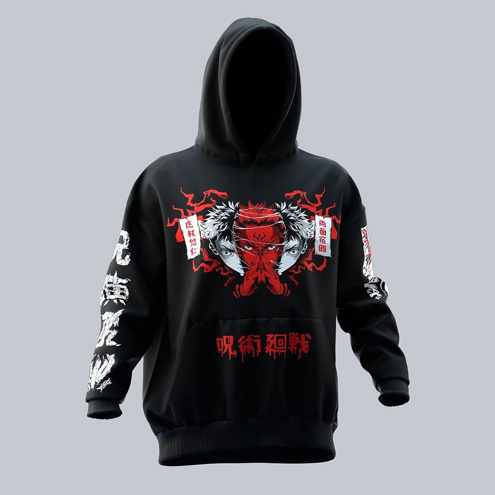 Küçük resim: Sukuna Itadori Oversize Hoodie