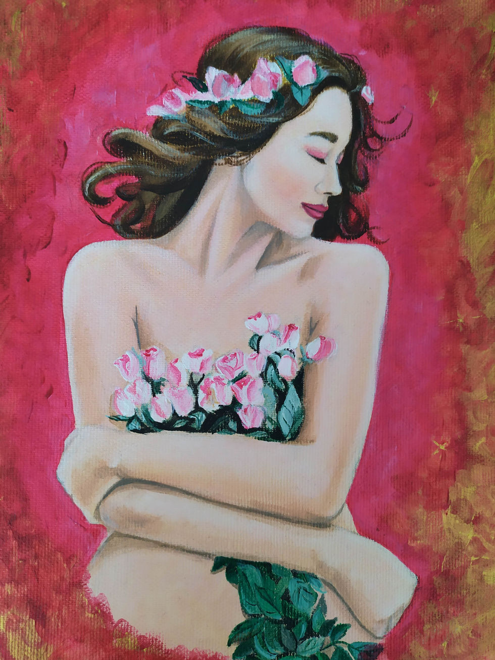 Cuadro 22 x 27 cm, acrílico sobre lienzo.