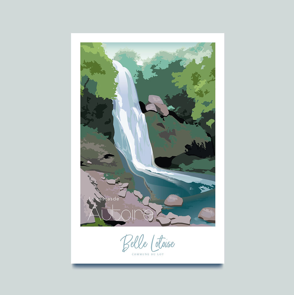 Carte postale Belle Lotoise Autoire "La cascade"