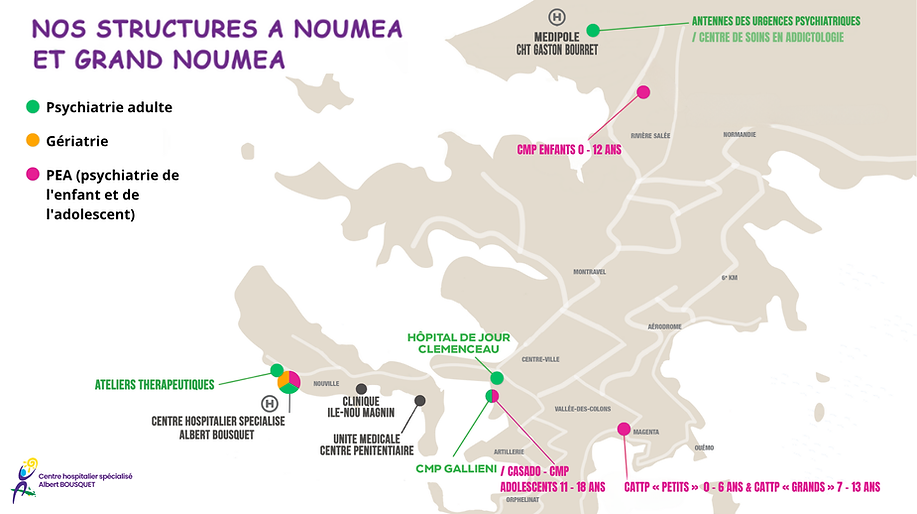 Nos structures à Nouméa et Grand Nouméa