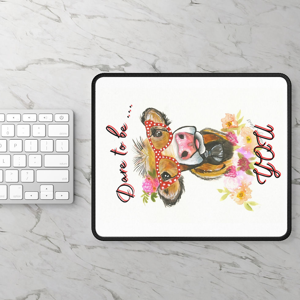 Thumbnail: Dare to be You cow Non-Slip Mouse Pads
