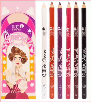 Kit X 6 Delineadores De Ojos Glitter Pencil