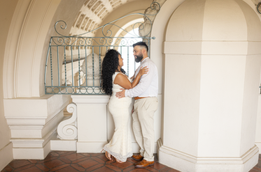 Pasadena City Hall Photographer LA Digital Photo engagement session by the clock