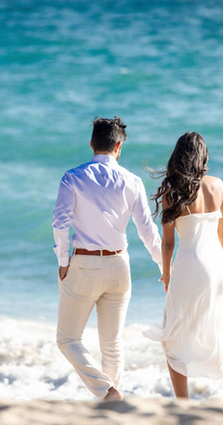 Couple at a beach, best Orange County engagement photo