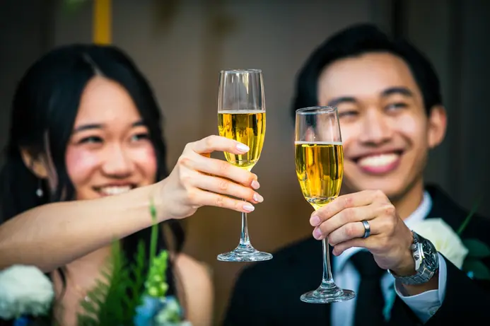 a cheers after a dad gives a fun speech