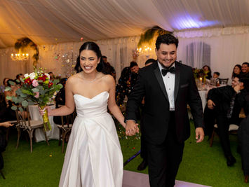 wedding day couple as they get announced palmdale