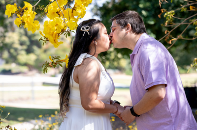 Los Angeles Arboretum Engagement Photography