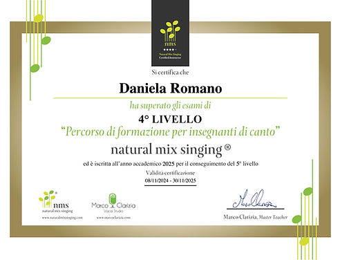 Attestato 4° Livello NMS