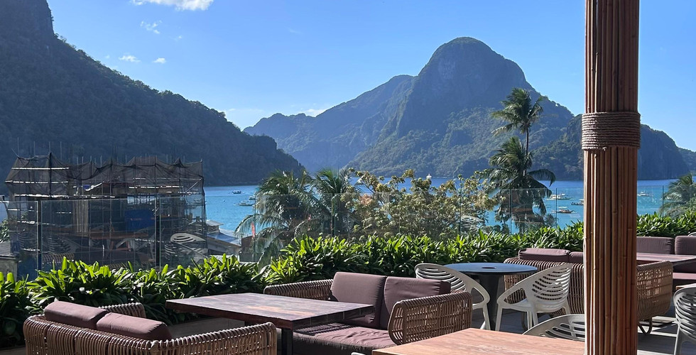 wunderschöner Terrassen Ausblick auf el Nido