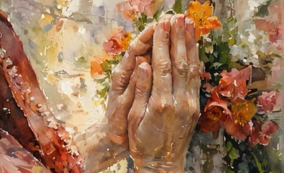 Hand in prayer mudra