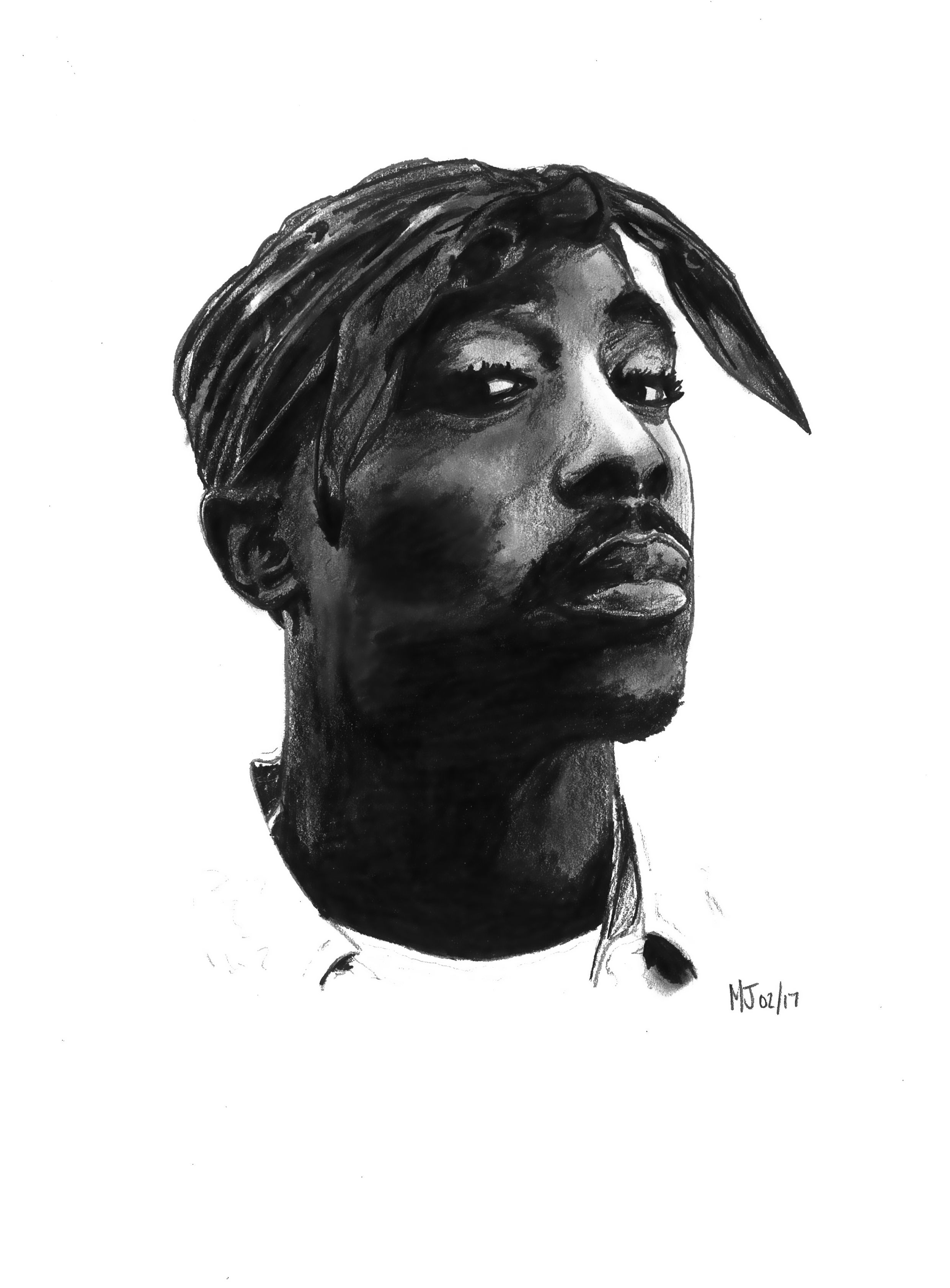 Tupac Shakur Portrait Drawing