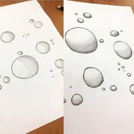 Year 3 students learning to shade and draw 3D shapes.