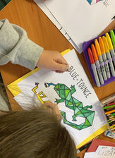 A completed drawing by a child at a Toon Creations Workshop 