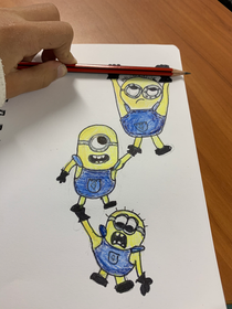 Cartoon character artwork created by a child at a Toon Creations drawing workshop