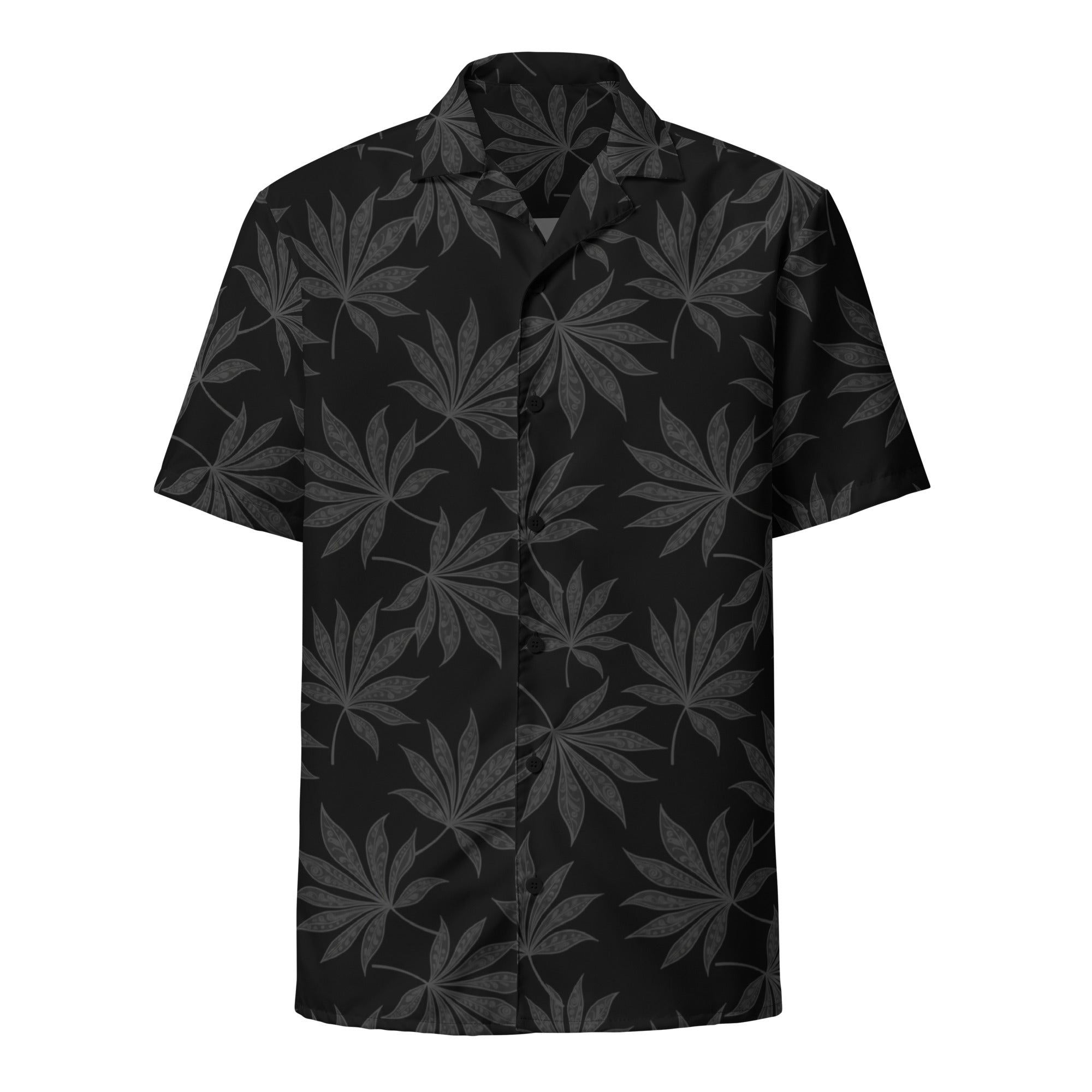 Ornate Black Palm Casual Shirt