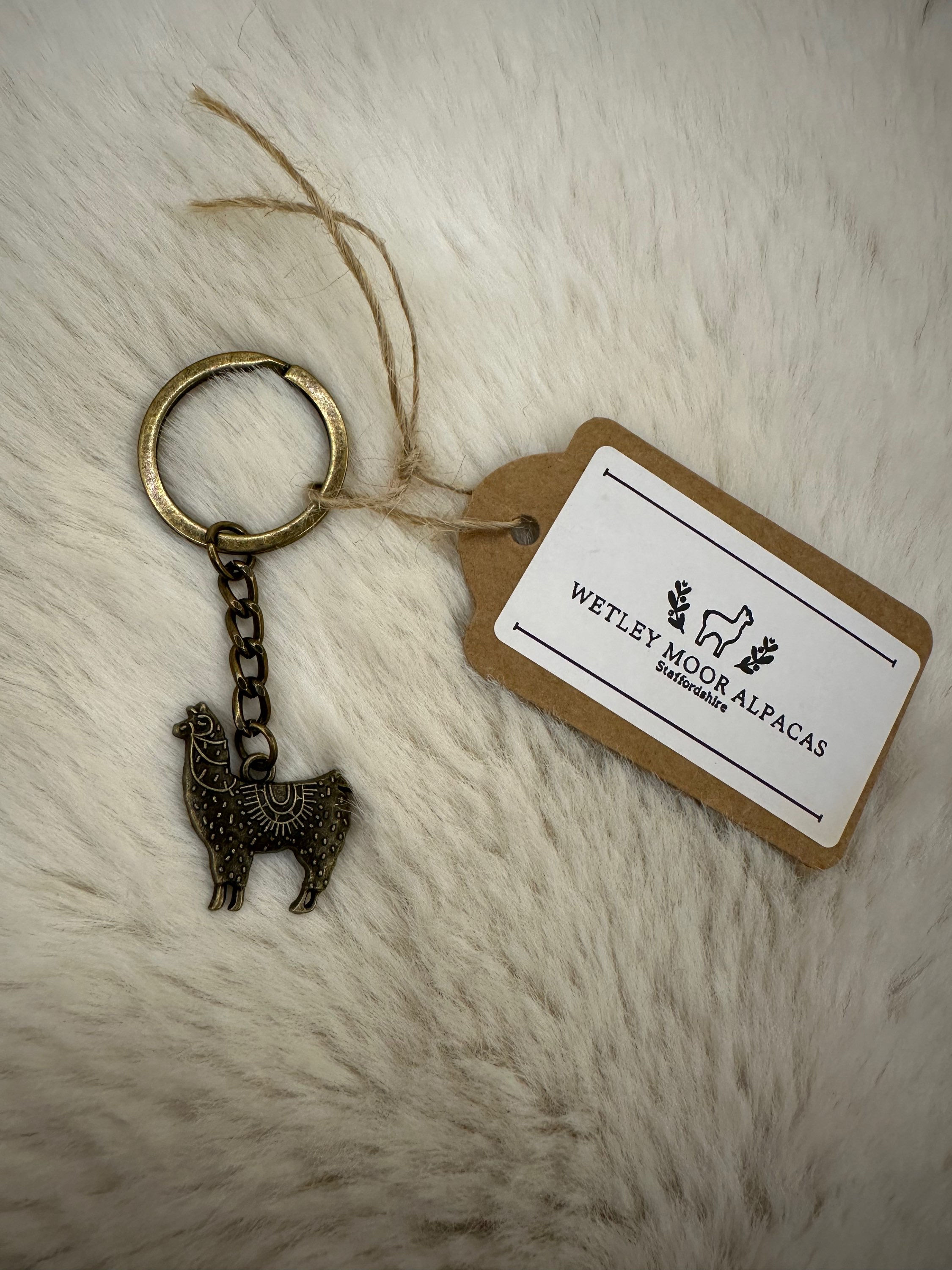 Bronze Alpaca Keyring