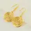 Thumbnail: Spiral Gold Plated Drop Earrings Side View