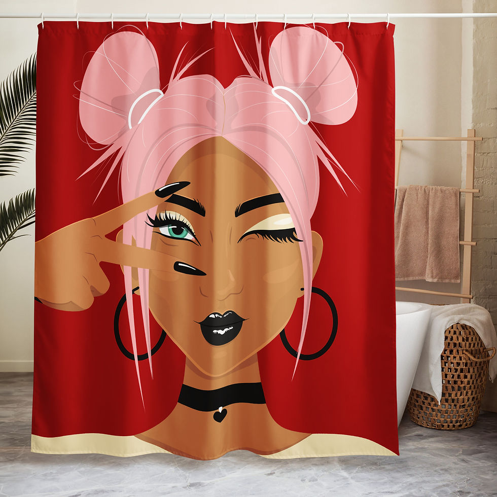 Thumbnail: The Y2K Baddie Shower Curtain