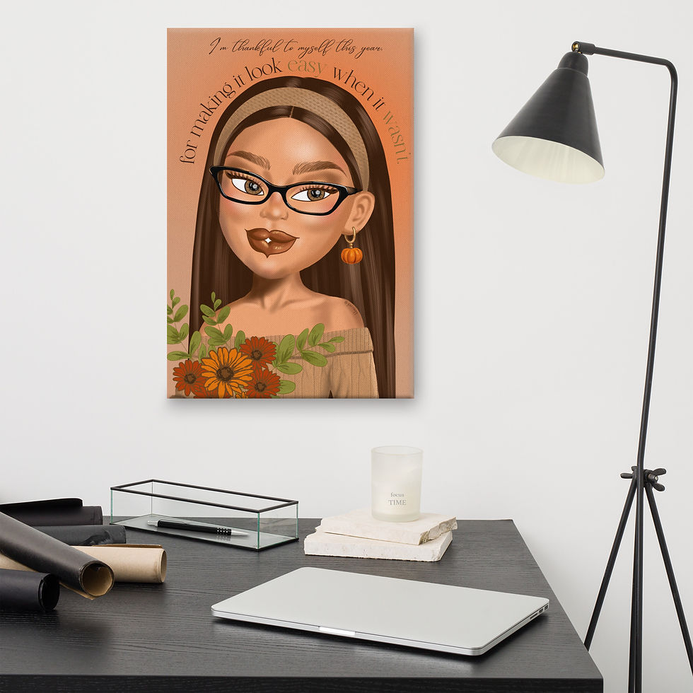 Thumbnail: The Thankful Babe Canvas Print