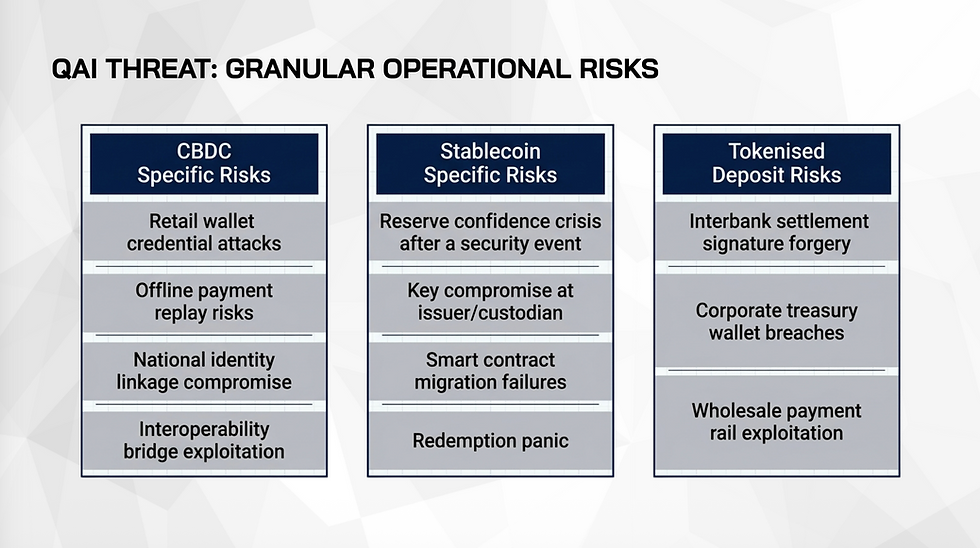 Max's Slide on the Risks of QAI on CBDCs, Stablecoins and Tokenized Deposits