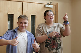 Young people doing actions