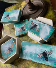 Various Sizes of Earth Day Mini Honeybees of Encaustic