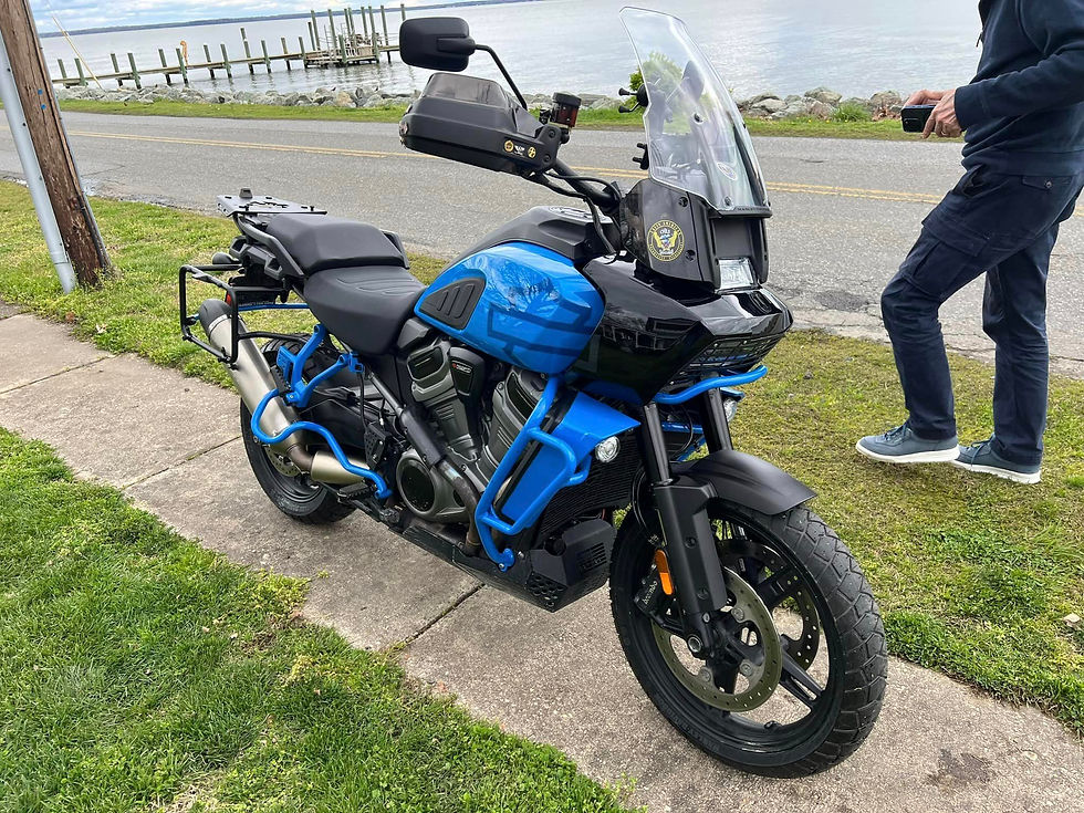 A renter takes delivery of a 2022 HD Pan America. 