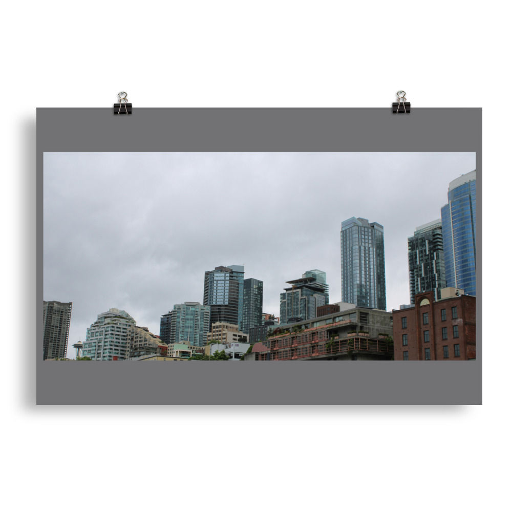 Seattle Coast Skyline - Gloss Photo Print