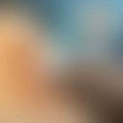 Gloved hand touches a vintage sketch of a child, with DNA strand and digital elements overlaid. Lab setting with a microscope and monitor.