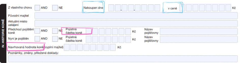 Dotazník o koni (část IV. HISTORIE KONĚ)