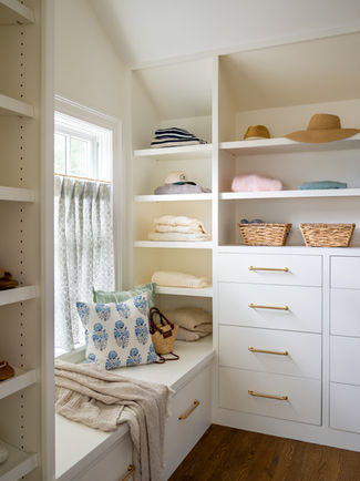 Custom painted built-ins by Holdfast Finishing House in Boston