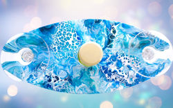 Surfboard Wine Caddy - top view