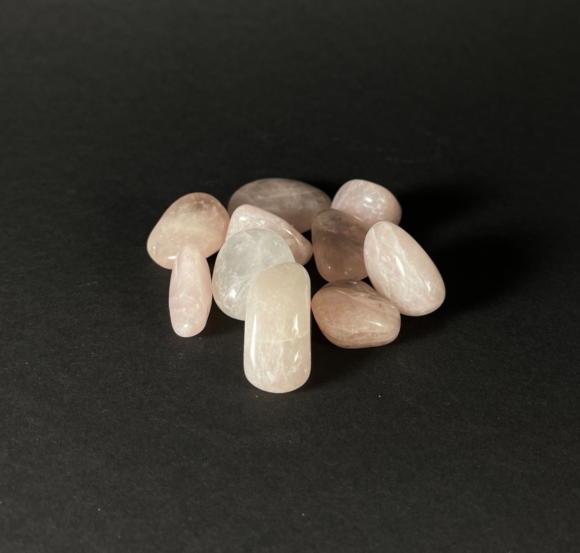 Rosenquarz Trommelstein