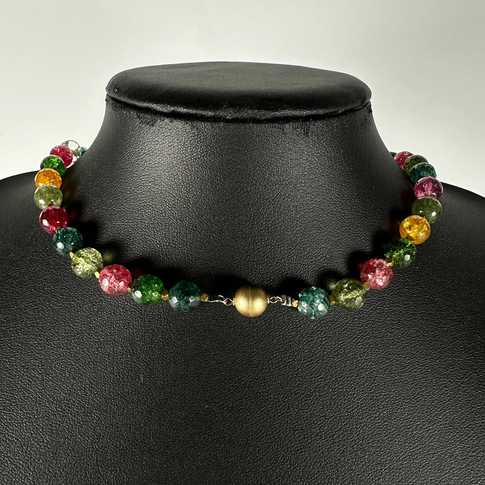 Thumbnail: Bunte Achat Kette 48,5cm