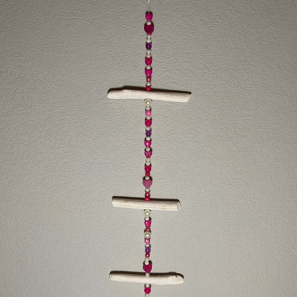 Thumbnail: Garden chain in pink with butterfly 72.5 cm