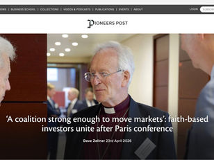 Screenshot of Pioneers Post article