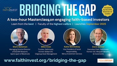 New Masterclass helps investment professionals engage the trillion-dollar faith-based market