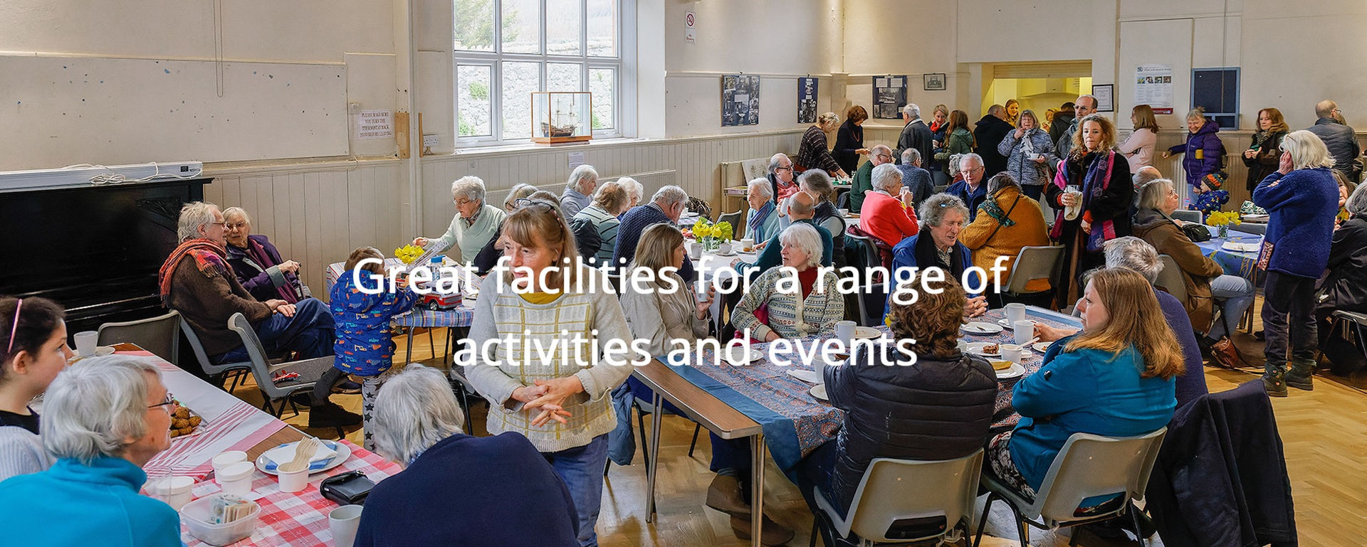 Cakes and coffee served at Easton Village Hall