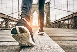 Woman running outdoors - Young sportive