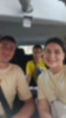 The picture shows an ENGin volunteer Ethan with his Ukrainian Student Uliana and Roman (her boyfriend)