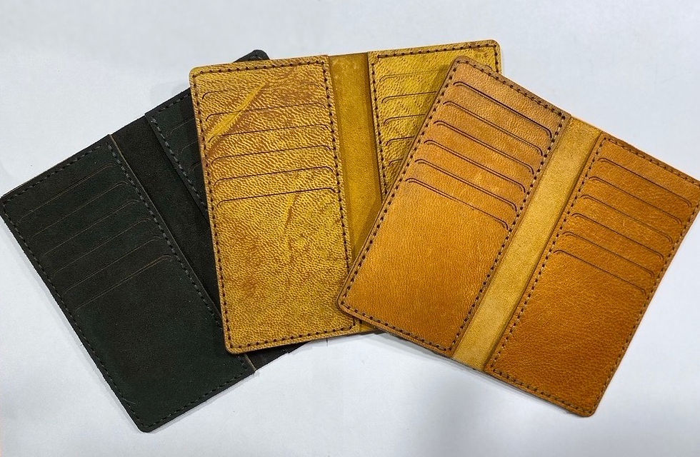 Kamelenleren kaarthouder 3 kleuren