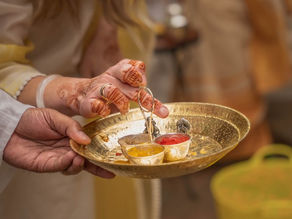 Anika & Samson’s Dhoti and Half Saree Ceremony in Essexville, Michigan