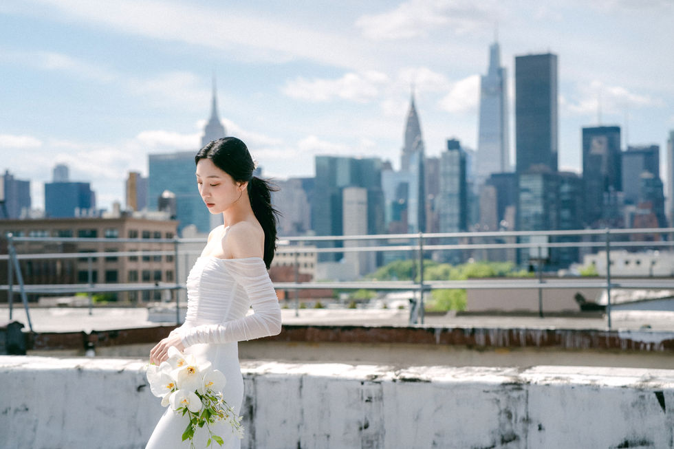 New York Studio rooftop Wedding Photography Engagement