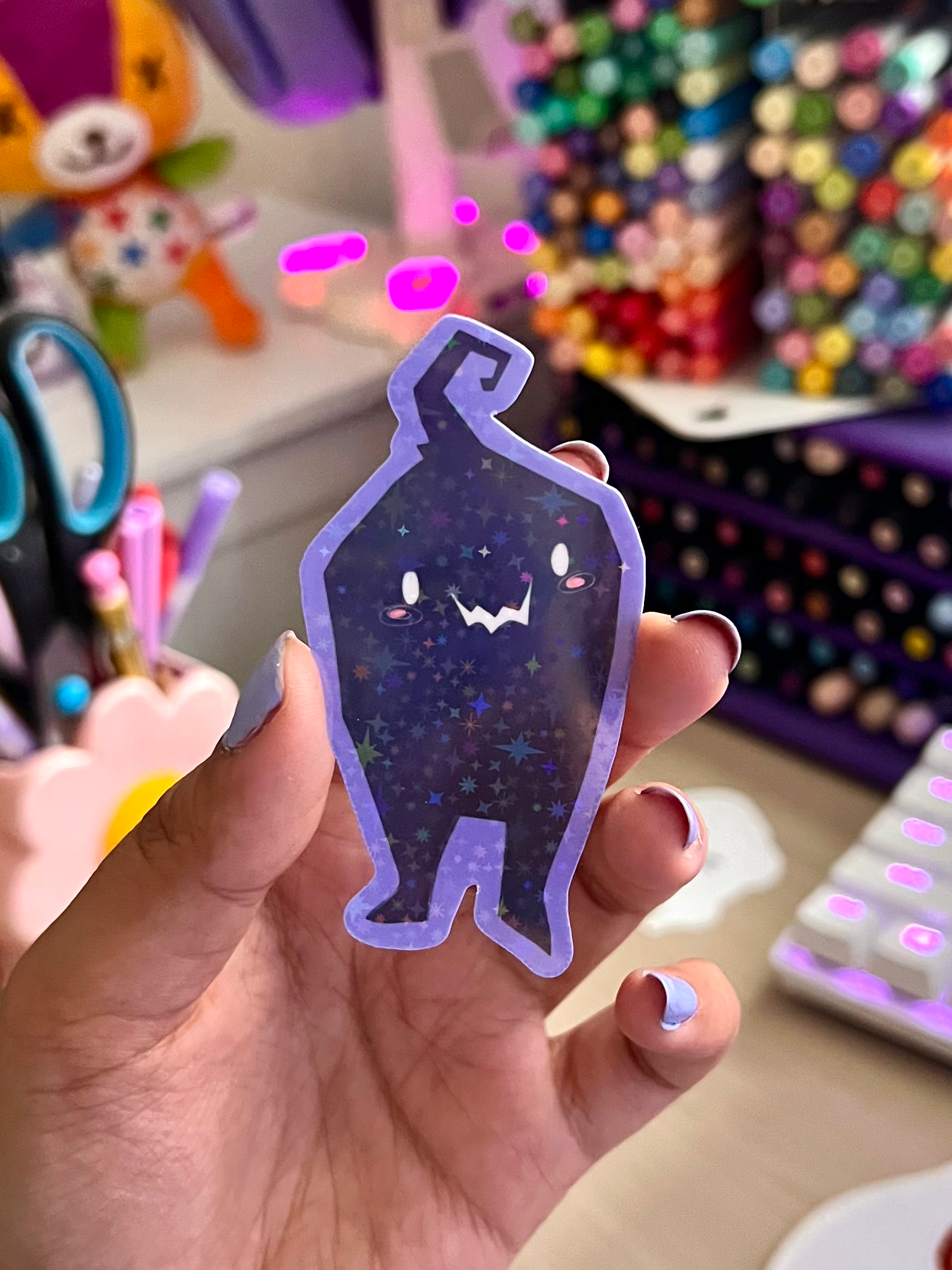 Krobus! Stardew Valley - Sparkly holographic Vinyl Sticker