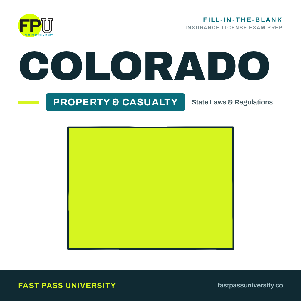 Colorado Property & Casualty Insurance Laws and Regulations Study Workbook