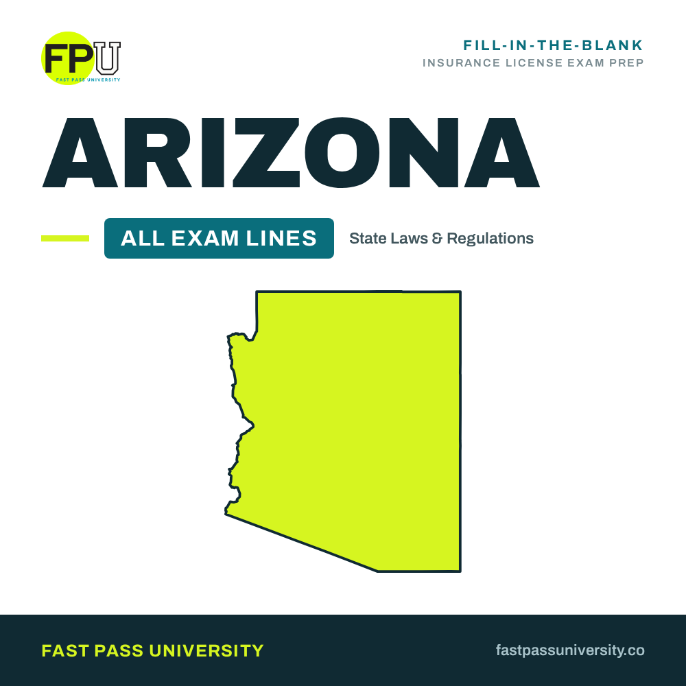 Arizona ALL Insurance Exams Laws and Regulations Workbook