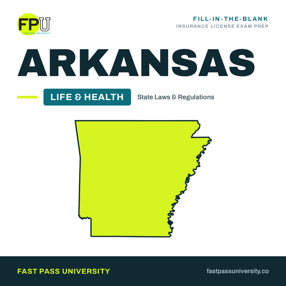 Arkansas Life & Health Insurance Laws and Regulations Study Workbook