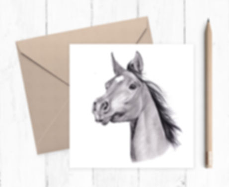 Arabian Head Arabian Series Greetings Card