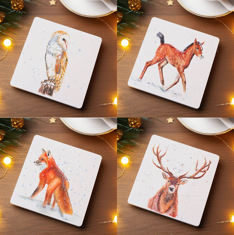 Snowy Animals Coasters