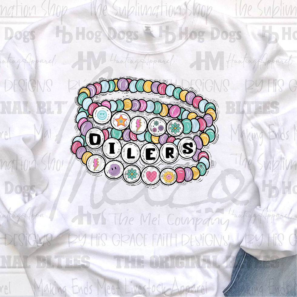 Thumbnail: Oilers Pastel Friendship Bracelet